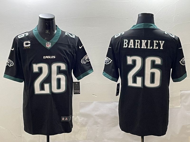 Men Philadelphia Eagles #26 Barkley Black Second generations 2025 Nike Vapor Limited NFL Jersey style 2->philadelphia eagles->NFL Jersey